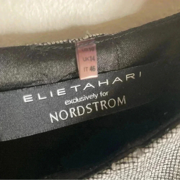 Elie Tahari for Nordstrom Size 10 Black Wool Blend Dress - Picture 2 of 12